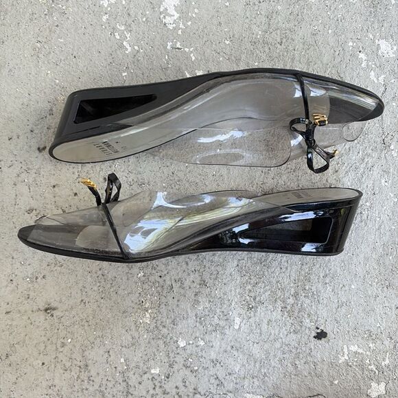 Stuart Weitzman Women's Black Slide Sandals - Picture 4 of 11